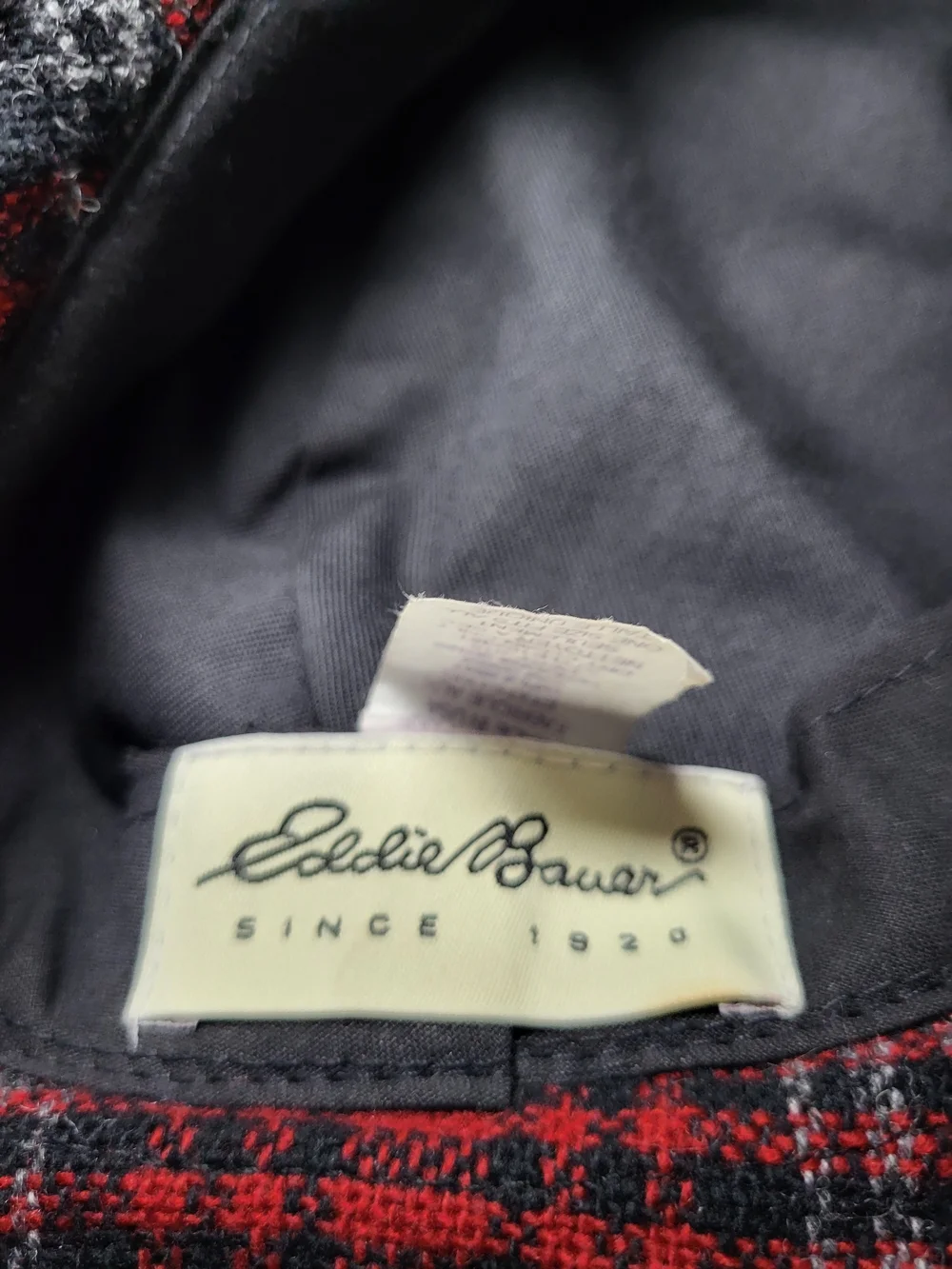 Eddie Bauer Women's Bucket Hat Plaid Wool Blend Fall Winter Preppy.